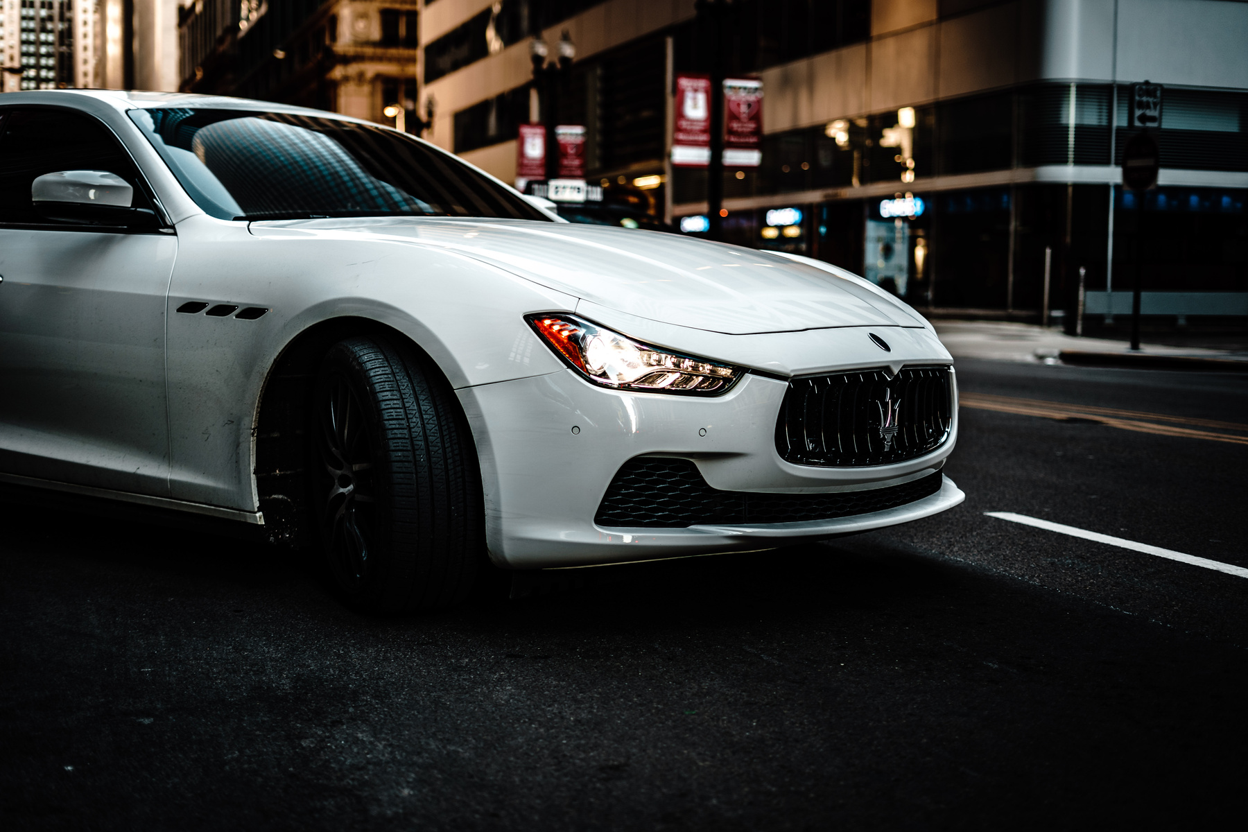 Photography of White Maserati